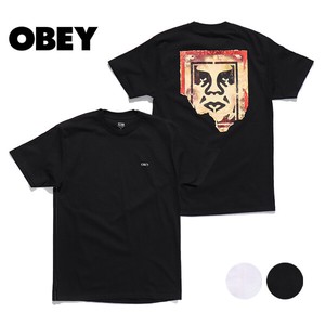 オベイ【OBEY】Ripped Icon Classic T-Shirt Tシャツ 半袖 バックプリント メンズ レディース