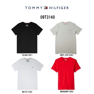TOMMY HILFIGER(トミーヒルフィガー)Tシャツ 半袖 Vネック コットン ロゴ ワンポイント メンズ 09T3140