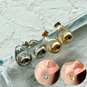 Pierced Earringss sliver Ladies' Clear