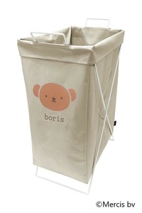 boris 折り畳めるランドリーバスケット　縦型　顔だけボリス
