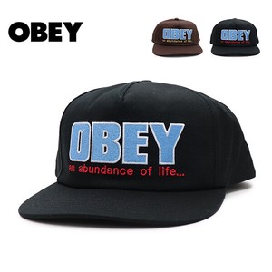 オベイ【OBEY】Abundance 5 Panel Snapback キャップ 帽子 CAP スナップバック メンズ レディース