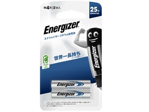 【防災・備蓄対策にピッタリ】【Energizer　乾電池】リチウム乾電池 単4形2本入