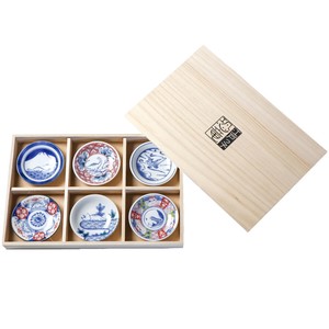 江戸っ子恐竜 六客まめ皿揃（Edokko kyoryu Set of 6 mini plate）【日本製】【美濃焼】【ギフト】