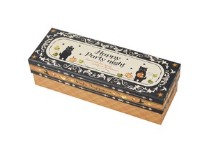 ハロウィンモノトーン黒猫ボックス ギフト詰め合わせ  お菓子箱 焼き菓子包材