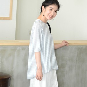 T-shirt Border Cut-and-sew 5/10 length New Color