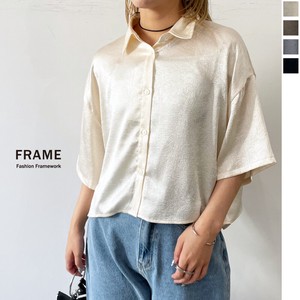 Button Shirt/Blouse Satin Short Length 【2024NEW】