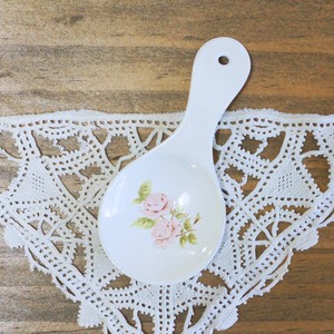 Spoon Bird Pottery Rose Knickknacks NEW Made in Japan