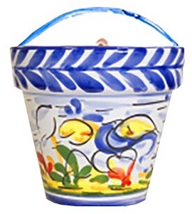 SUELOポット（壁掛け） （ブルーB）13801【スペイン鉢】　庭　ガーデニング　花　装飾