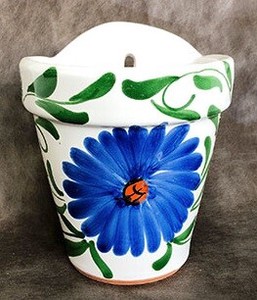 SUELOポット（壁掛け） （ホワイト）13729【スペイン鉢】　庭　ガーデニング　花　装飾