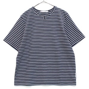 T-shirt Casual Border Short-Sleeve 2-colors Made in Japan