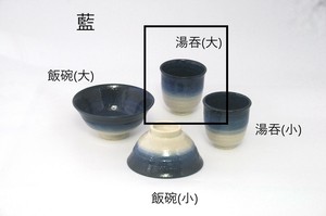 Hasami ware Japanese Teacup Indigo L size Made in Japan