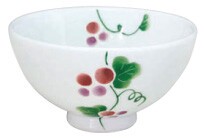 Hasami ware Rice Bowl Grapes Made in Japan