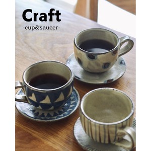 Mino ware Cup & Saucer Set Craft Saucer Pottery