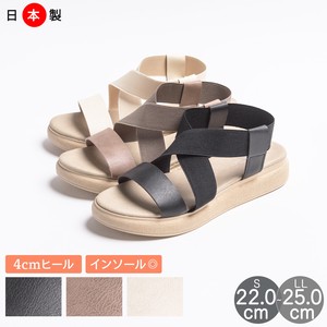 Sandals Low-heel Flat Ladies' Made in Japan