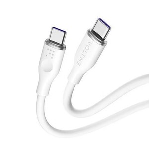 ボルトミー モスシリーズ（Eマーカー）シリコン 充電ケーブル USB-C＆USB-C 100W ホワイト 1m C2140