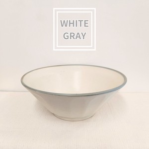 Mino ware Donburi Bowl Donburi White Gray Ramen Bowl Made in Japan