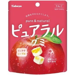 【クール便対象】カバヤ ピュアラルグミ りんご 58g x8 【飴・グミ・ラムネ】