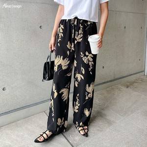 Full-Length Pant Floral Pattern Wide