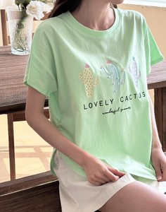 【2024春夏新作】サイドパシャーリングサボテンTシャツ