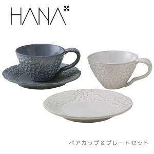 Mino ware Cup & Saucer Set Gift Set Hana Made in Japan