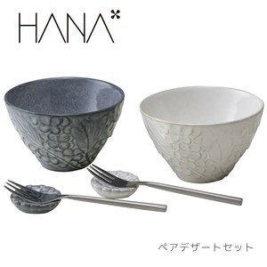 Mino ware Donburi Bowl Gift Set Hana Made in Japan
