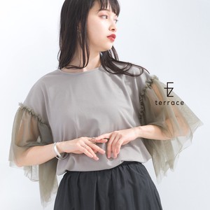 T-shirt Tulle Lace Cut-and-sew