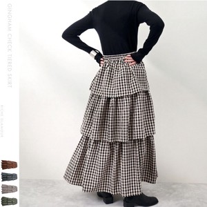 Skirt Tiered Skirt Checkered 【2024NEW】