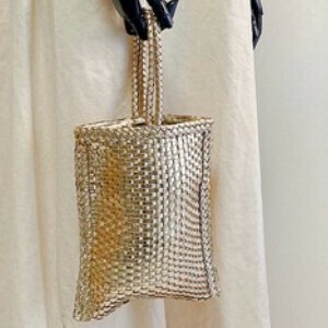 3)本革【Swaraj】手編みメッシュレザー2WAY mini BAG（牛革）