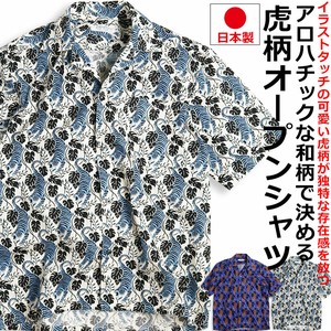 衬衫 短袖 男士 和风图案 日本制造