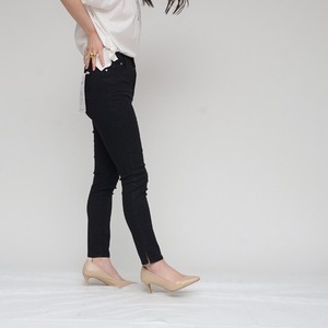 Denim Full-Length Pant Slit black Cool Touch