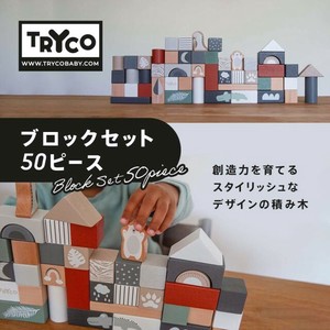トライコ ブロックセット　50ピース（木製玩具）
