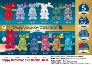 「受注締切6/16」「ぬいぐるみ」Happy Birthcolor Rich Rabbit 〜Oval〜