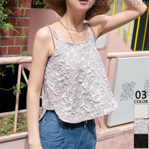 Camisole Puffy Jacquard Cami Tops 【2024NEWPRODUCT♪】
