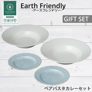 Mino ware Main Plate Gift Set earth Made in Japan