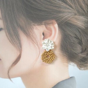 Pierced Earrings Gold Post Summer