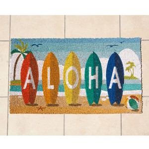 【秋月貿易】【玄関マット】Coir mat コイヤーマット［ALOHA SURF