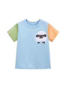 羊刺繍　Tシャツ　☆サイズ：3T〜7T選択可
