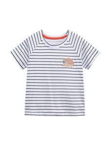 Kids' Short Sleeve T-shirt Design Hedgehog T-Shirt Border 90cm ~ 130cm