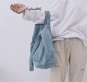 【2024新作】激安セール デニムバッグ 個性 大容量 片肩 買い物袋 斜めがけバッグ 文芸 布袋バッグ