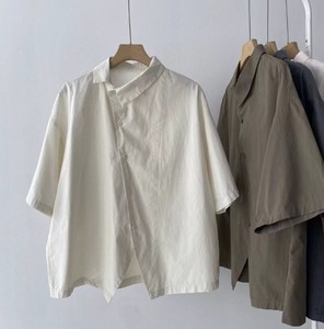 シャツ・ 半袖   無地  ゆったり  快適 レディースファッション   888001-1#ZCHA6217