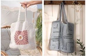 デンマークより直輸入 Crochet bag かぎ針編みバッグ