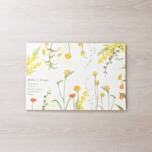 黄色い花たちのポストカード＋栞