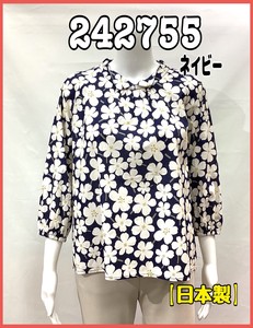 Button Shirt/Blouse Flower Print Tops Ladies' 2024 NEW Made in Japan