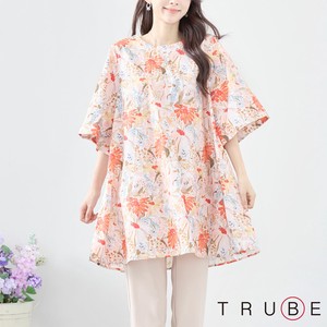 T-shirt Tunic L Floral 【2024NEW】