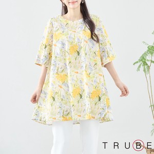T-shirt Tunic L Floral 【2024NEW】