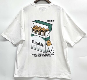 タバコスケボー刺繍＆プリントTシャツ