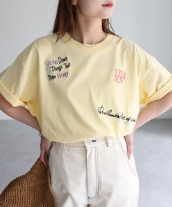 ミックスロゴ刺繍Tシャツ【easy as nap】