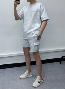 【2024春夏新作】カーゴショートパンツ＆Tシャツセットアップ