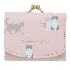 【財布】フォンダンピュール ミニ財布 がまぐち三つ折り ネコ