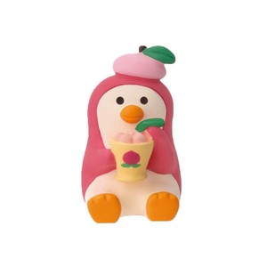 【マスコット】concombre 桃色ペンギン 桃ジュース